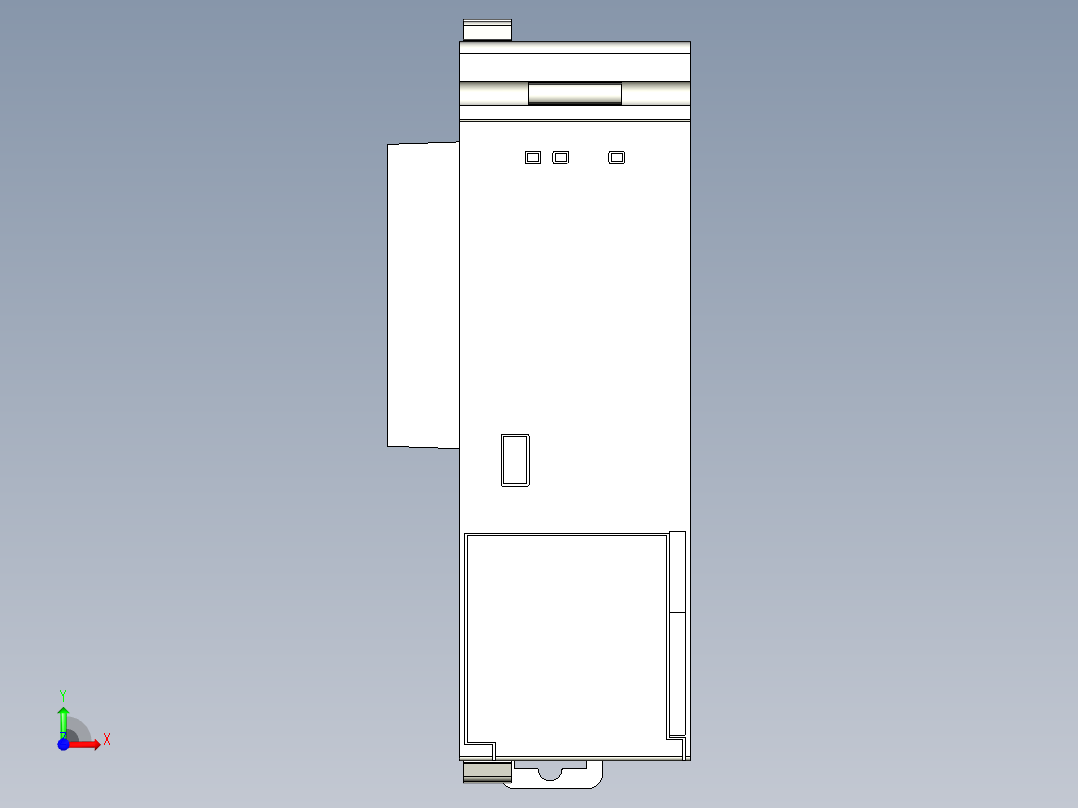 基恩士KV-LM20(V)_kc图纸模型前视图