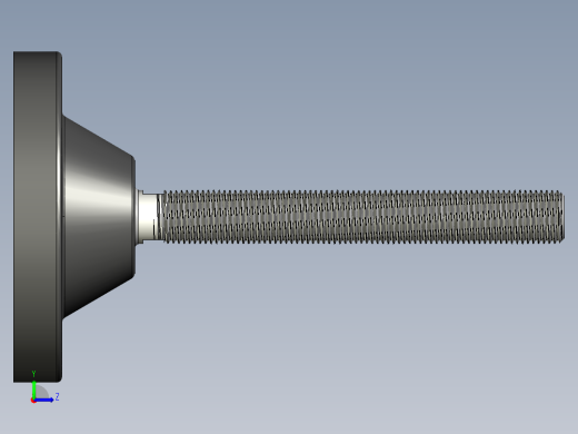 工程塑膠水平調整腳座170-3D多系列多零件图纸模型左视缩略图