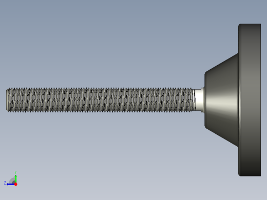 工程塑膠水平調整腳座170-3D多系列多零件图纸模型右视缩略图
