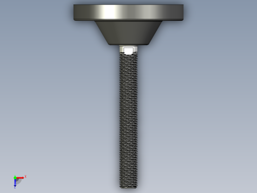 工程塑膠水平調整腳座170-3D多系列多零件图纸模型俯视缩略图