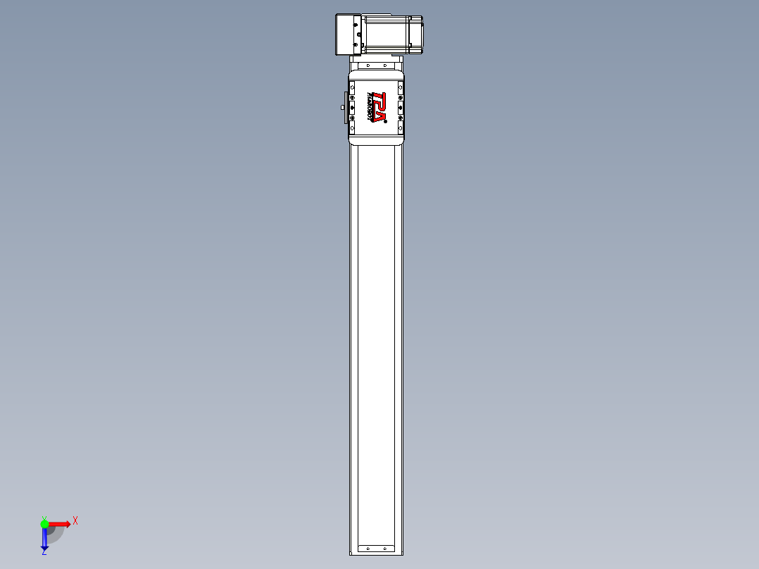 同步带全封闭直线模组TPA-HCB-85D-90-L600-RU-Y-P20-N3俯视图