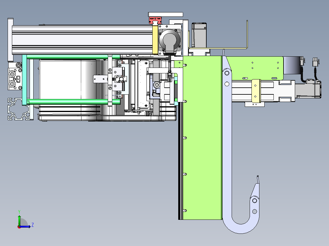 斑马打印贴标机左视图