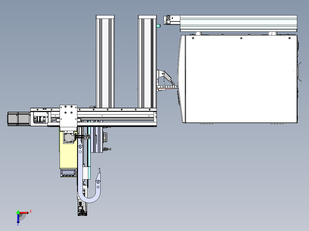 斑马打印贴标机俯视图