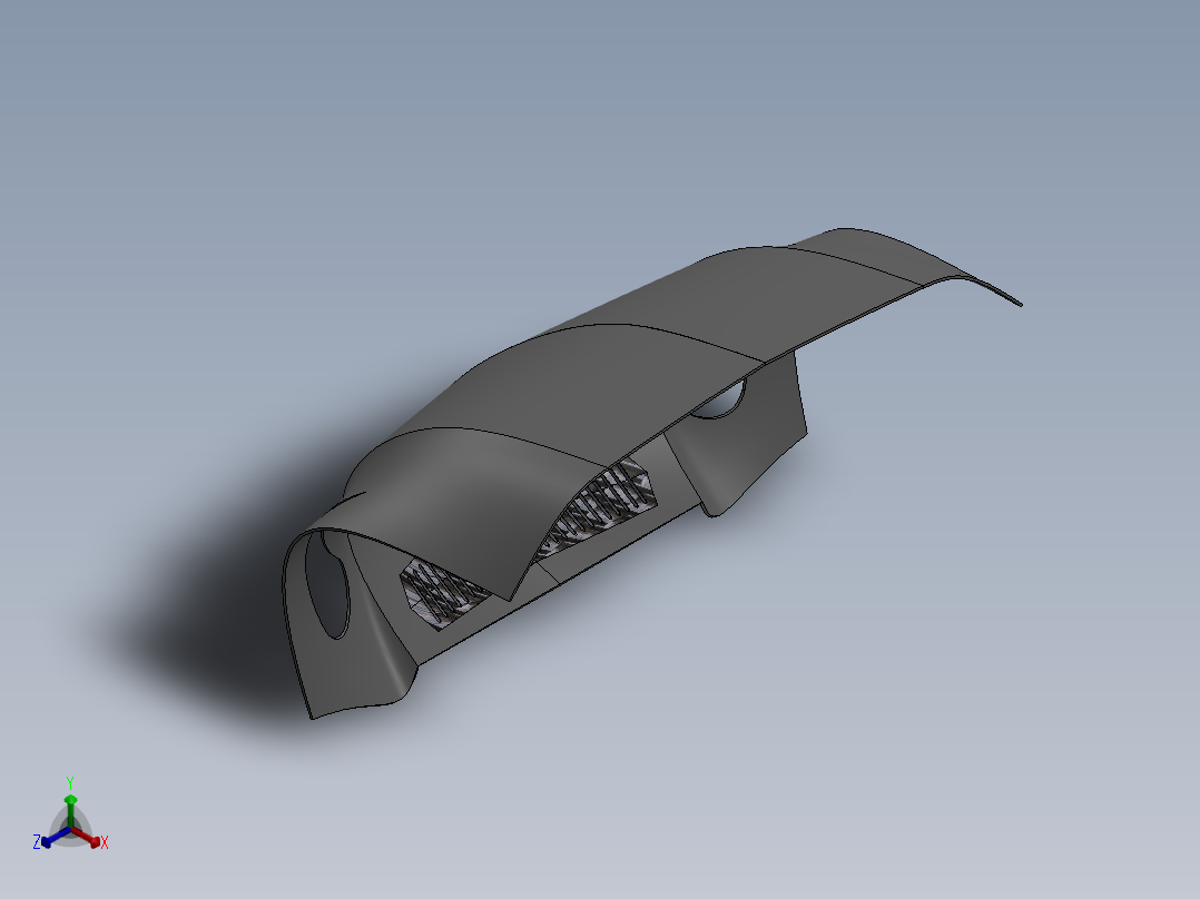 汽车引擎盖--sw正等轴测图