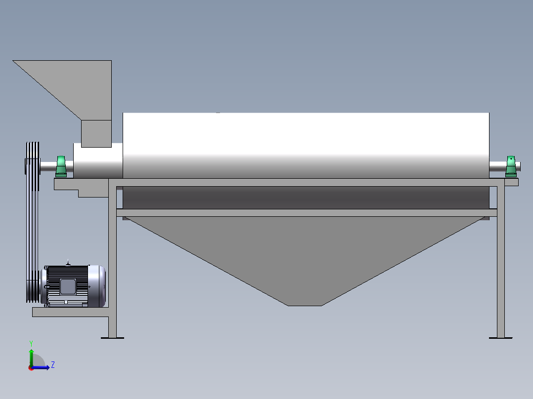 番茄打浆机设计（含SW三维+二维CAD+说明书动画仿真）左视图