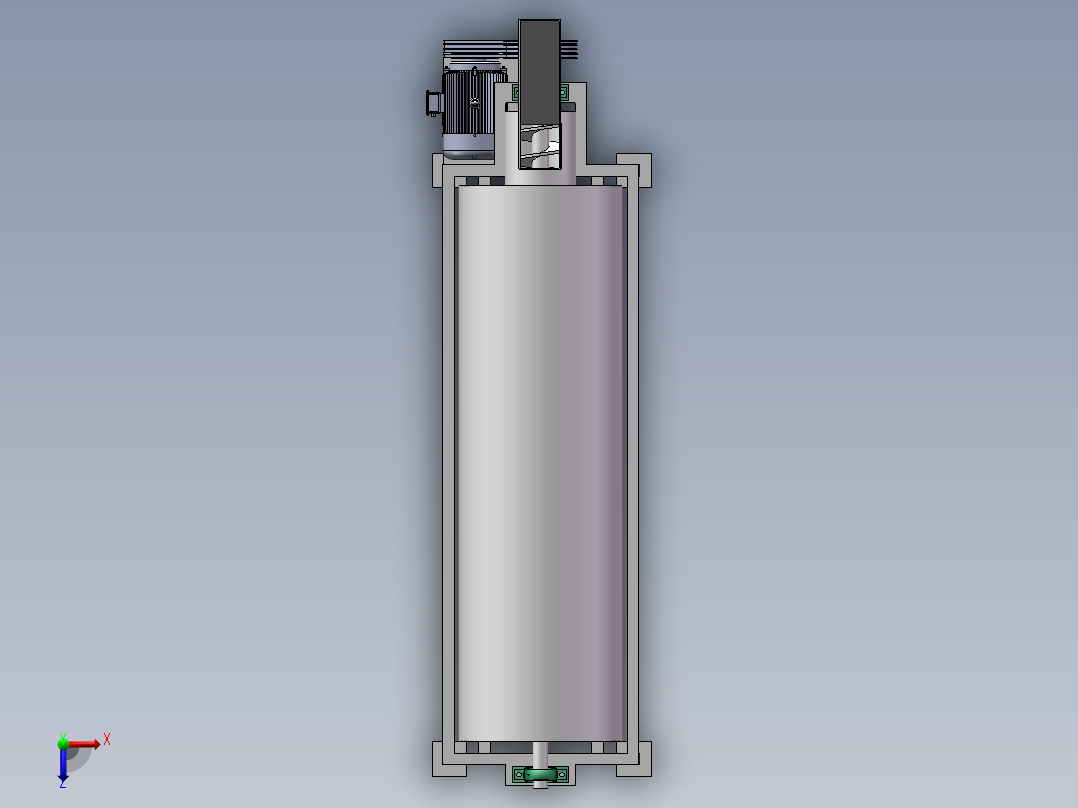 番茄打浆机设计（含SW三维+二维CAD+说明书动画仿真）俯视图