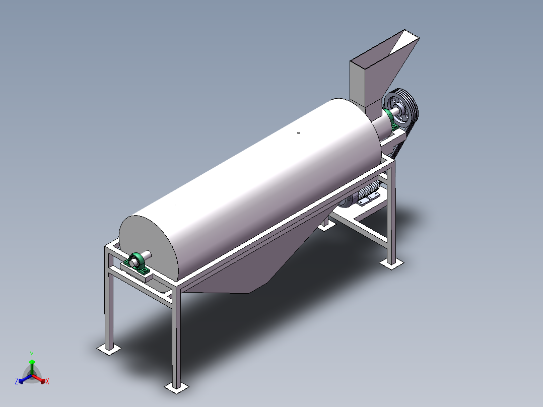 番茄打浆机设计（含SW三维+二维CAD+说明书动画仿真）正等轴测图