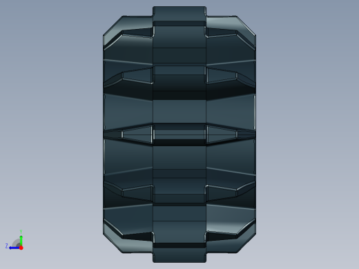 32270 - 4177431 - Black Technic Gear 12 Tooth Double Bevel.STEP右视缩略图