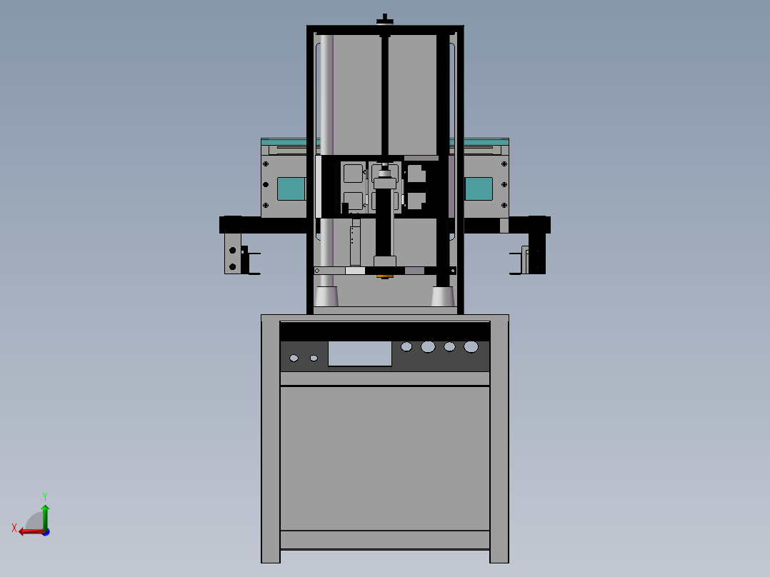移印机 3D模型后视图