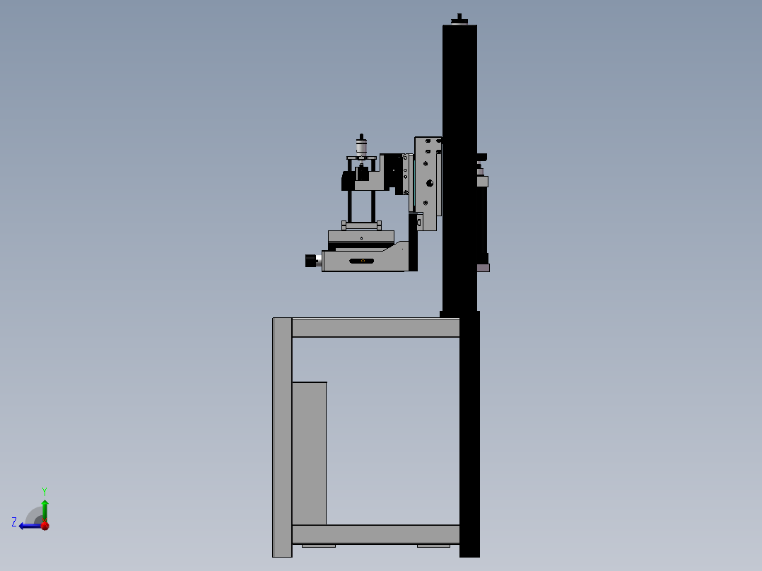 移印机 3D模型右视图