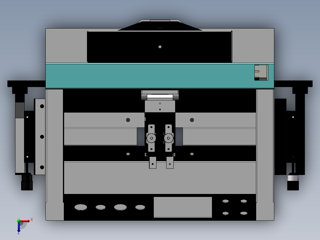 移印机 3D模型俯视图