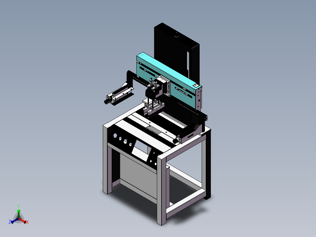 移印机 3D模型正等轴测图