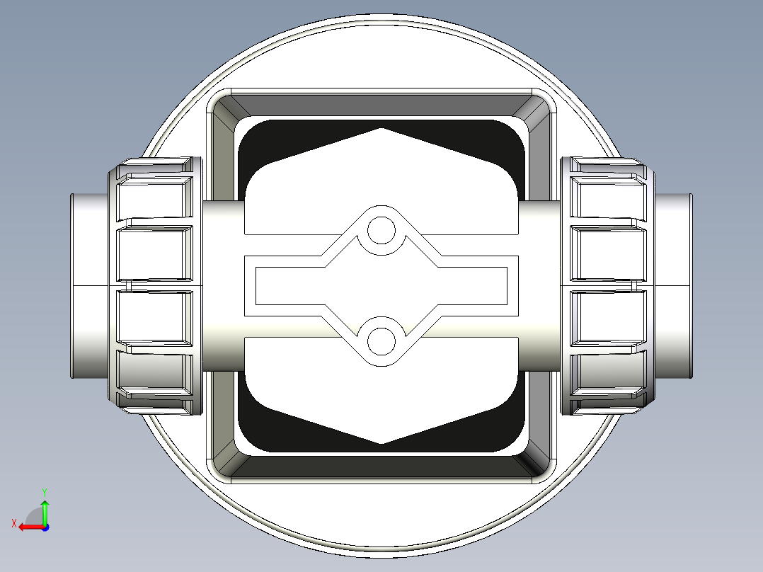 4DKMUIFCP NO-DA 气动隔膜阀、常开型双作用，女性联盟结束，公制系列PVDF后视图