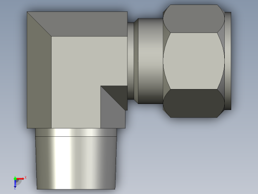 卡套式工业通用硬管接头16_cbu-s俯视缩略图