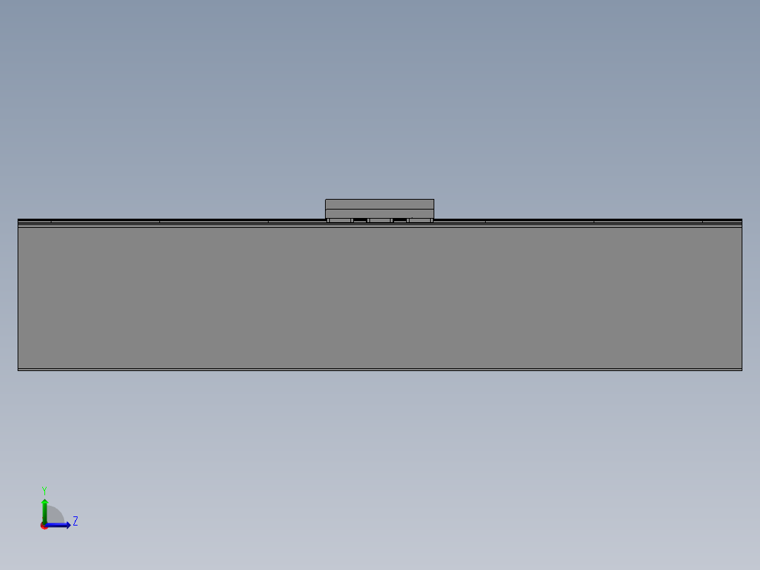 机床横梁 SW19左视图