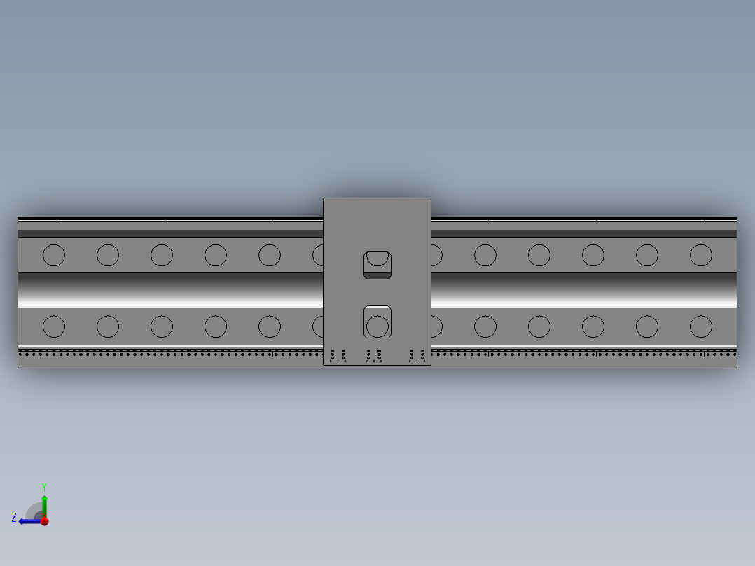 机床横梁 SW19右视图
