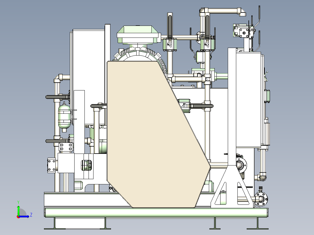 液压动力控制单元左视图