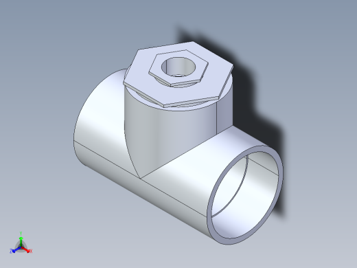 船舶管路系统SeaCor_Molded_ReducingTee_SxSxS_37J201528_6in x 2in正等轴测缩略图