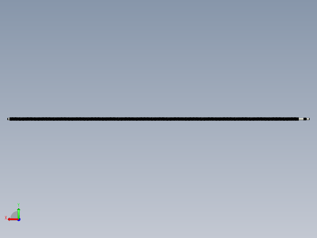 滚珠丝杠SFU1605 400mm后视图