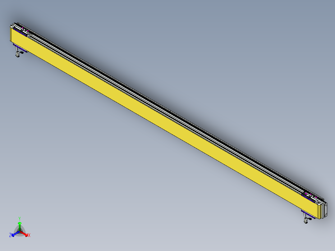 威洛博VL系列直线电机模组-2VL14S2-S3200主视图