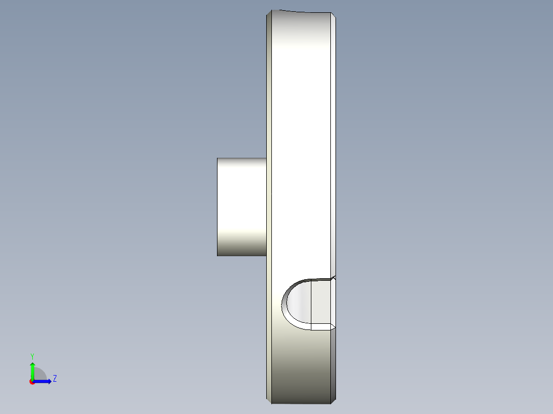 可折叠风扇左视图