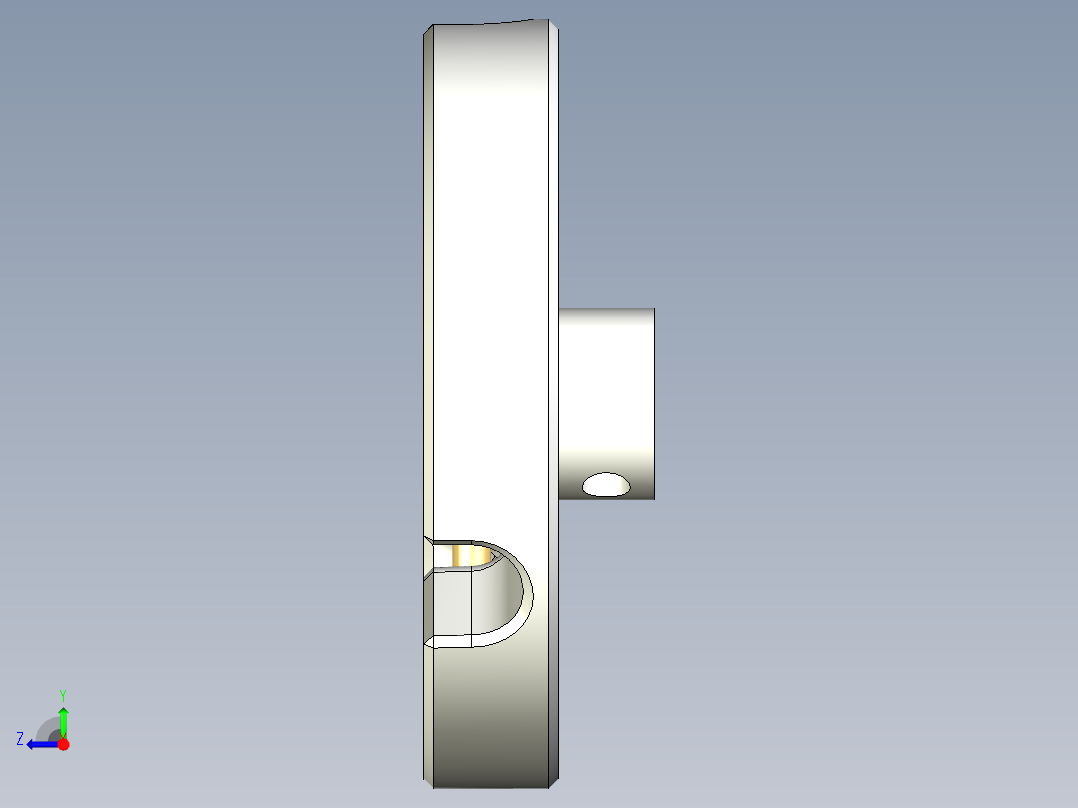 可折叠风扇右视图