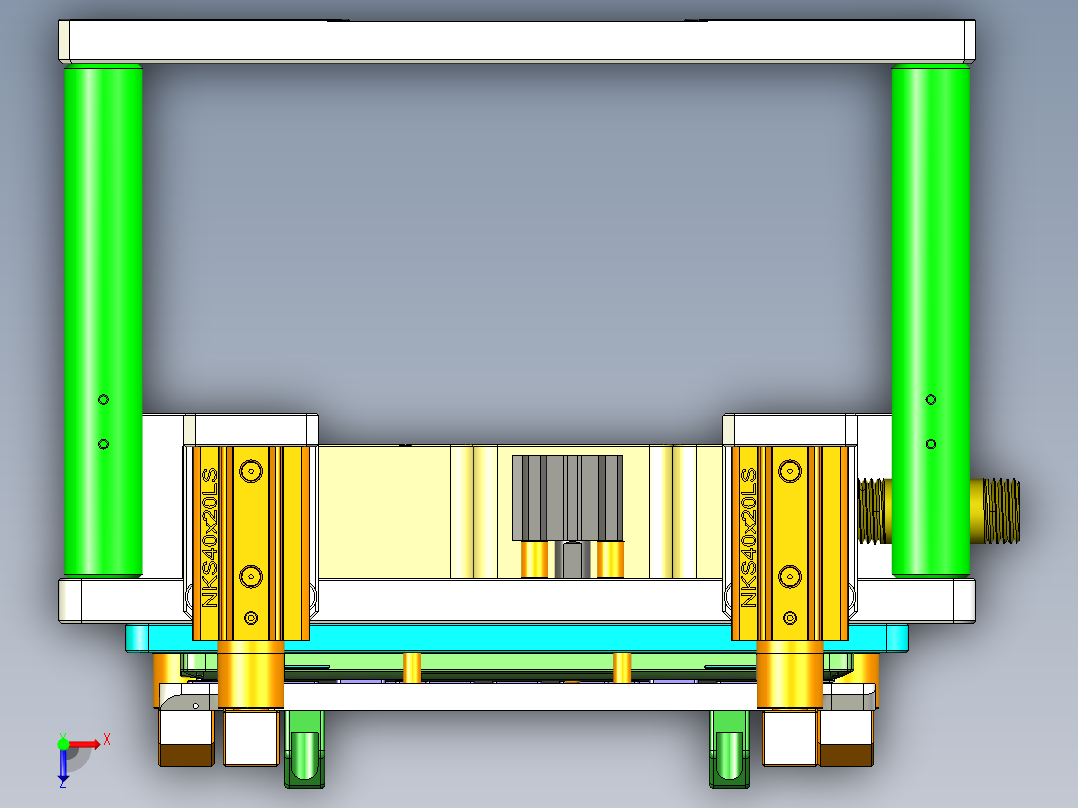 FONE-D-笔记本CNC工装夹具三维模型CNC5-1114俯视图