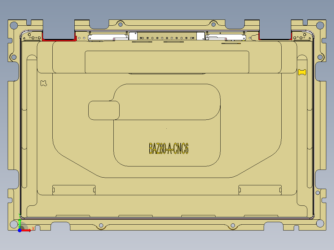 BAZ80-A-笔记本CNC工装夹具三维模型CNC6前视图