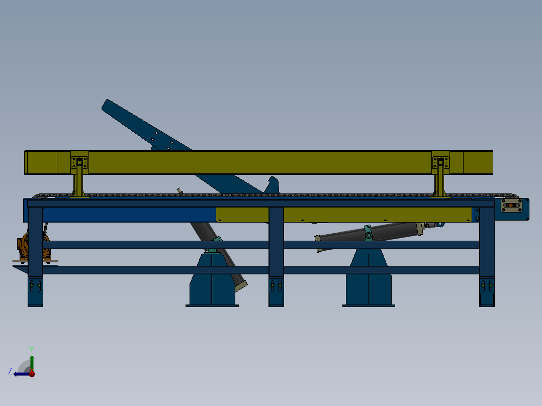 180°翻转链条线（sw18可编辑+工程图）右视图
