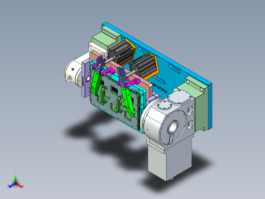显示器背壳四轴铣四周墙高PL面治具模型