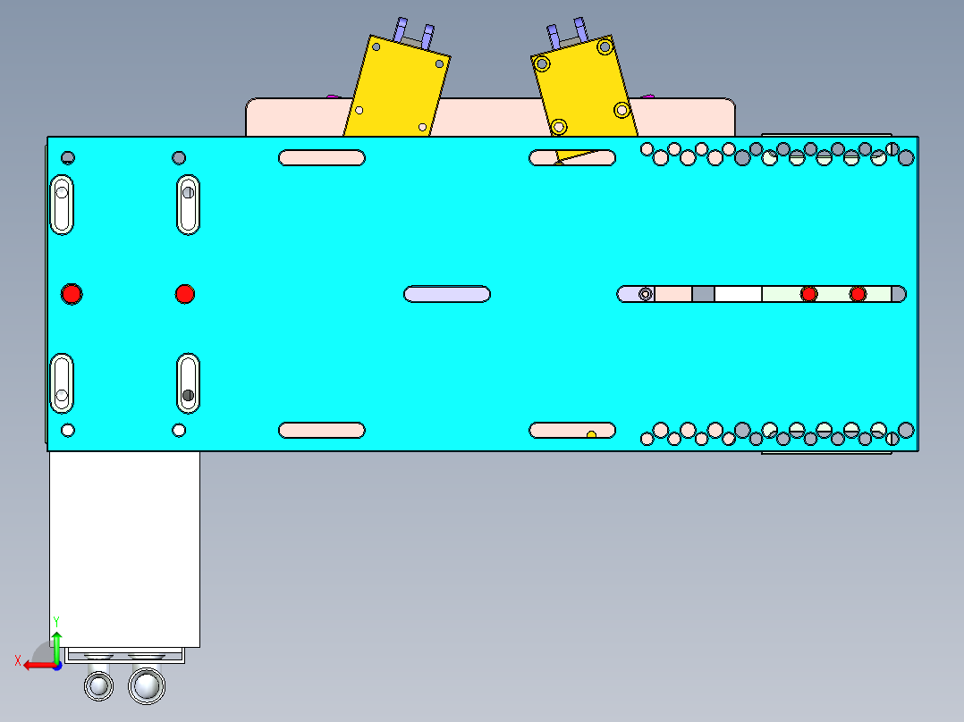 显示器背壳四轴铣四周墙高PL面治具模型后视图
