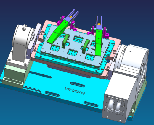 显示器背壳四轴铣四周墙高PL面治具模型缩略图