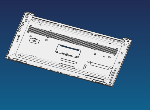 显示器背壳四轴铣四周墙高PL面治具模型缩略图