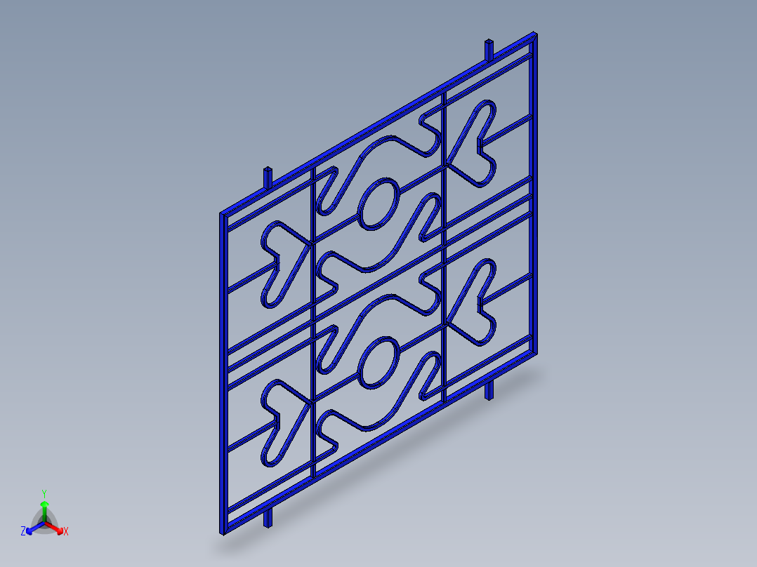 护栏断面正等轴测图