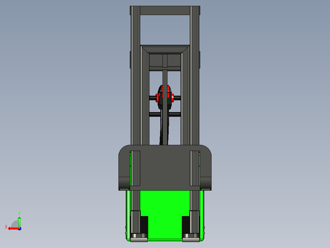 电动堆高车后视图