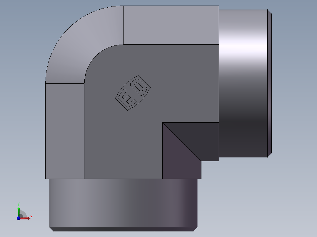 弯接头-W、1C9-45前视图