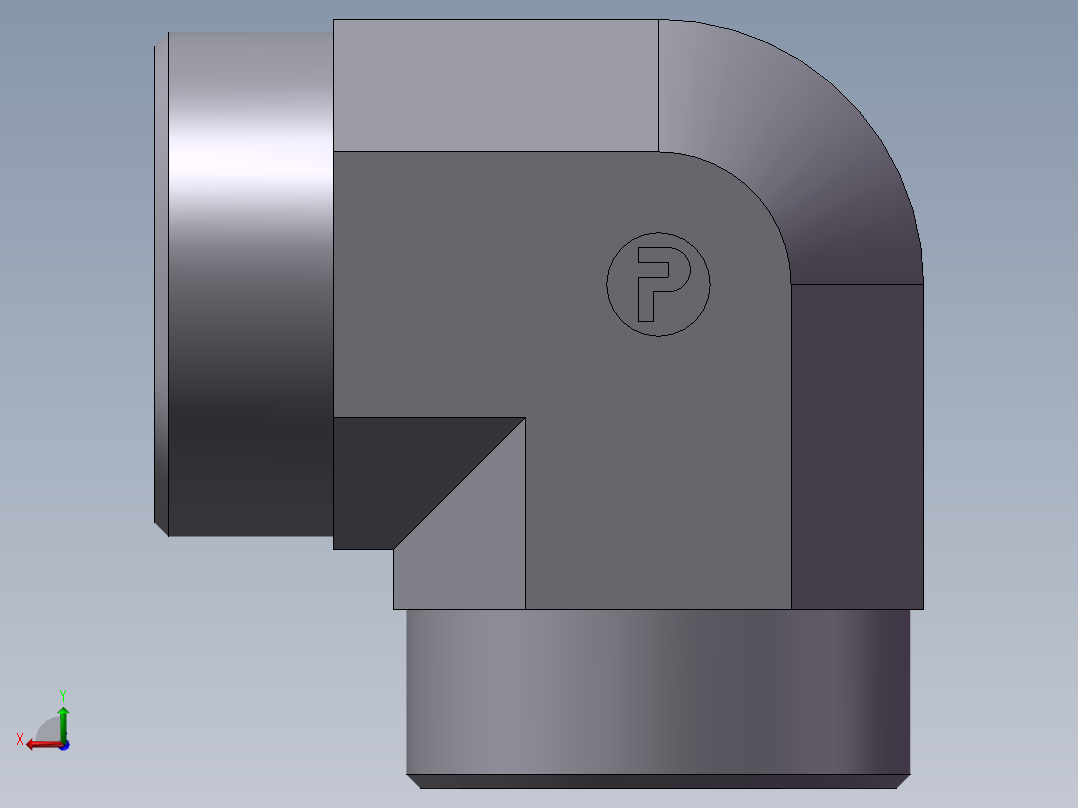 弯接头-W、1C9-45后视图