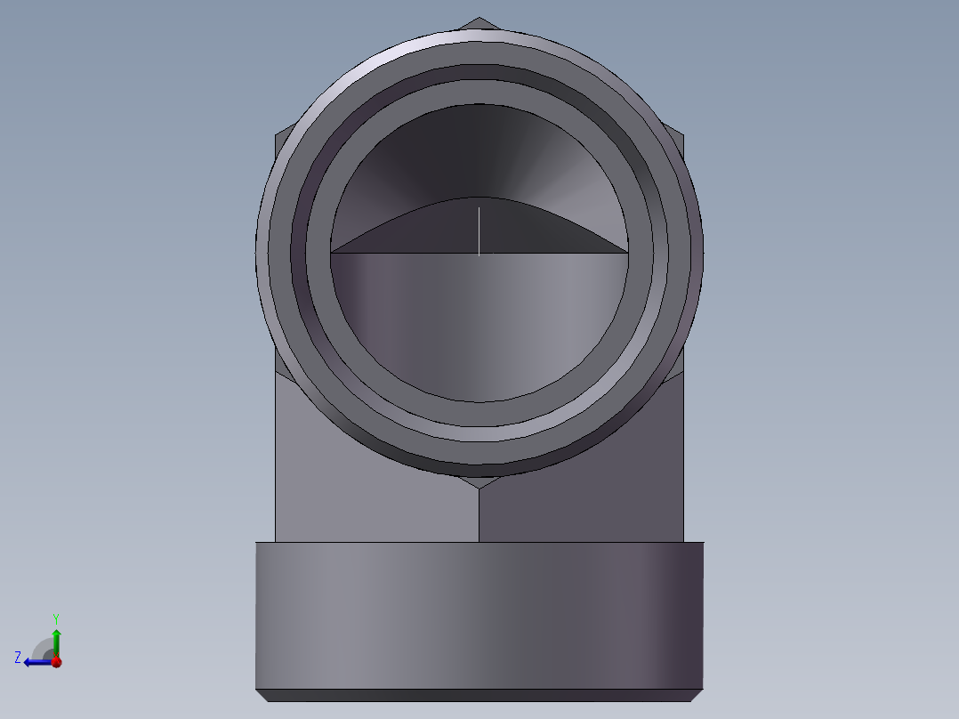 弯接头-W、1C9-45右视图