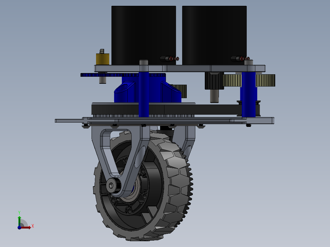 A3004241-自驱转向轮前视图
