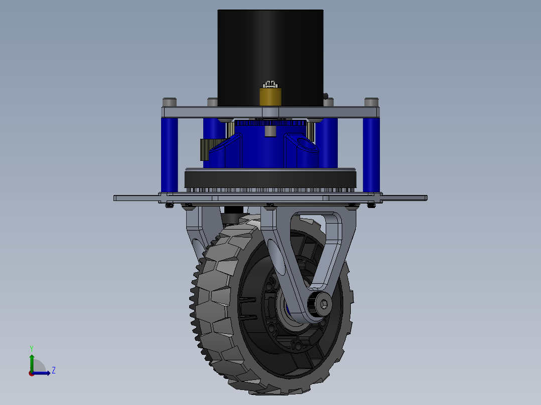 A3004241-自驱转向轮左视图