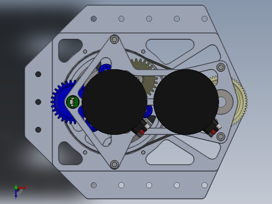 A3004241-自驱转向轮俯视图