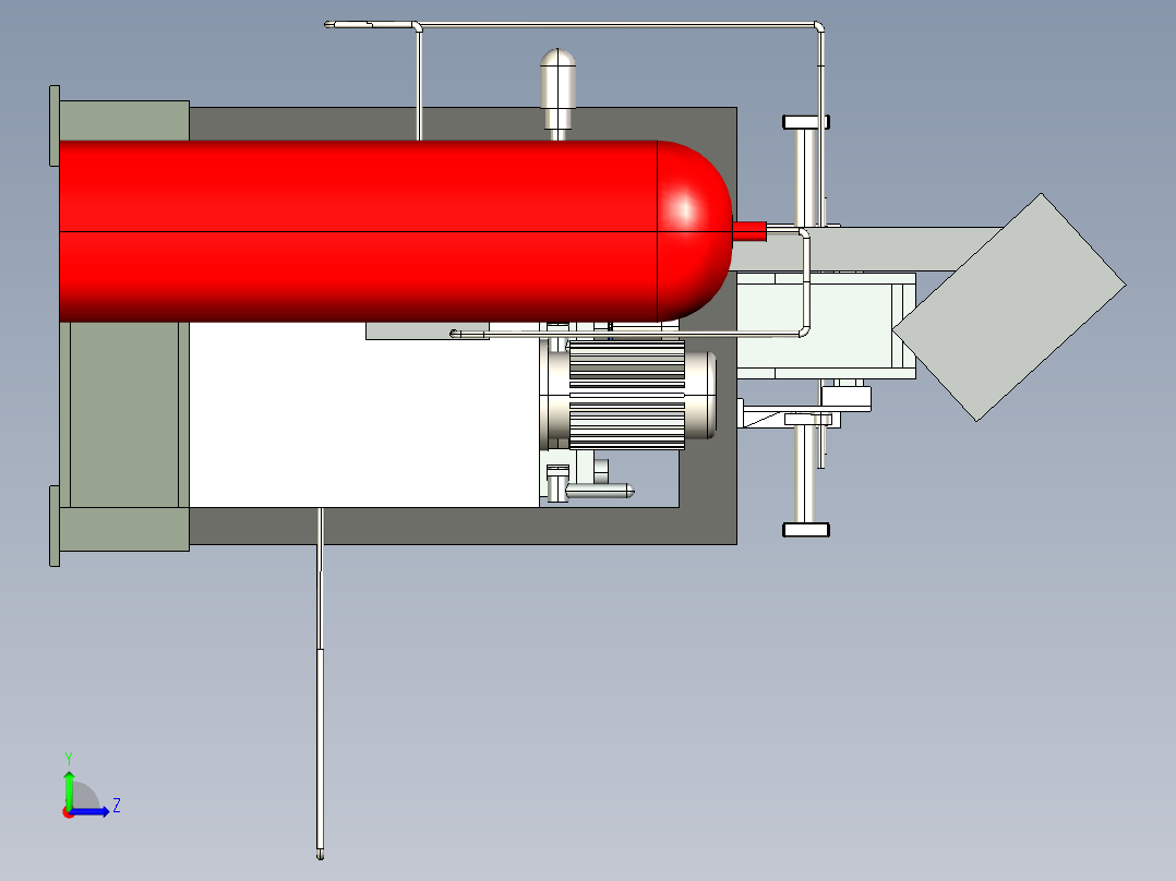 B3004114-低压冷热室铸造机左视图