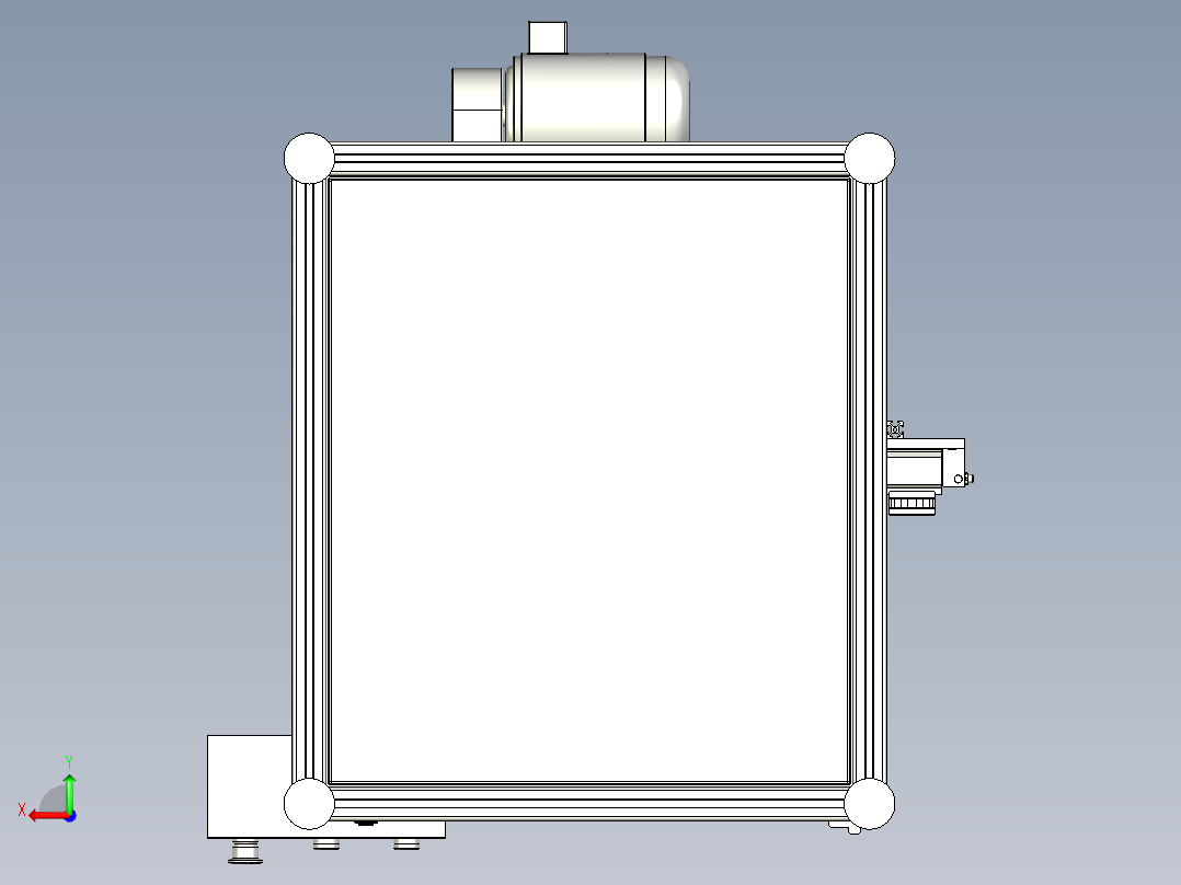 冲压分度自动下料设备后视图