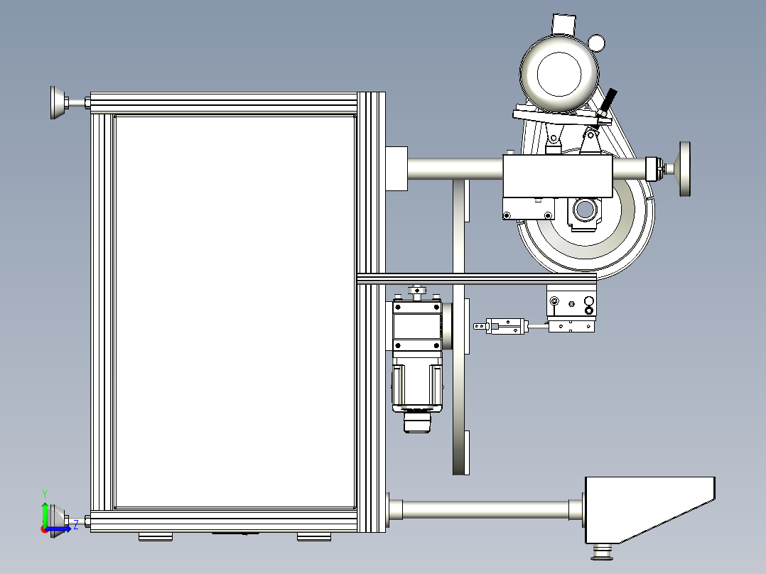 冲压分度自动下料设备左视图