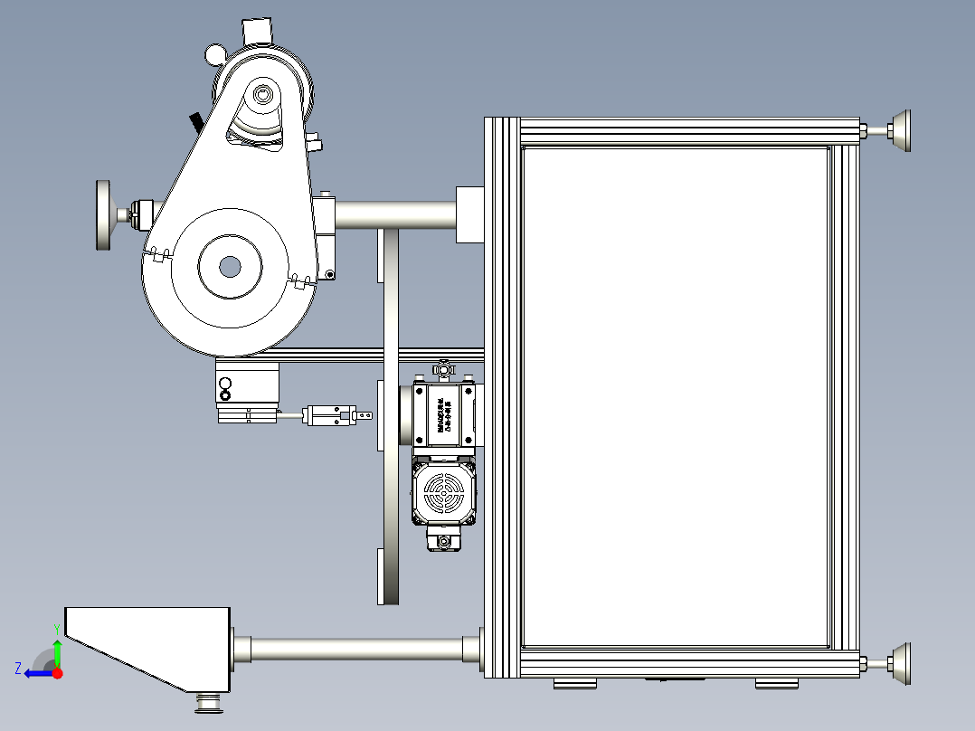 冲压分度自动下料设备右视图