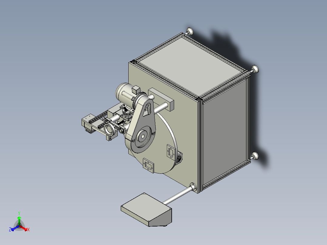 冲压分度自动下料设备正等轴测图