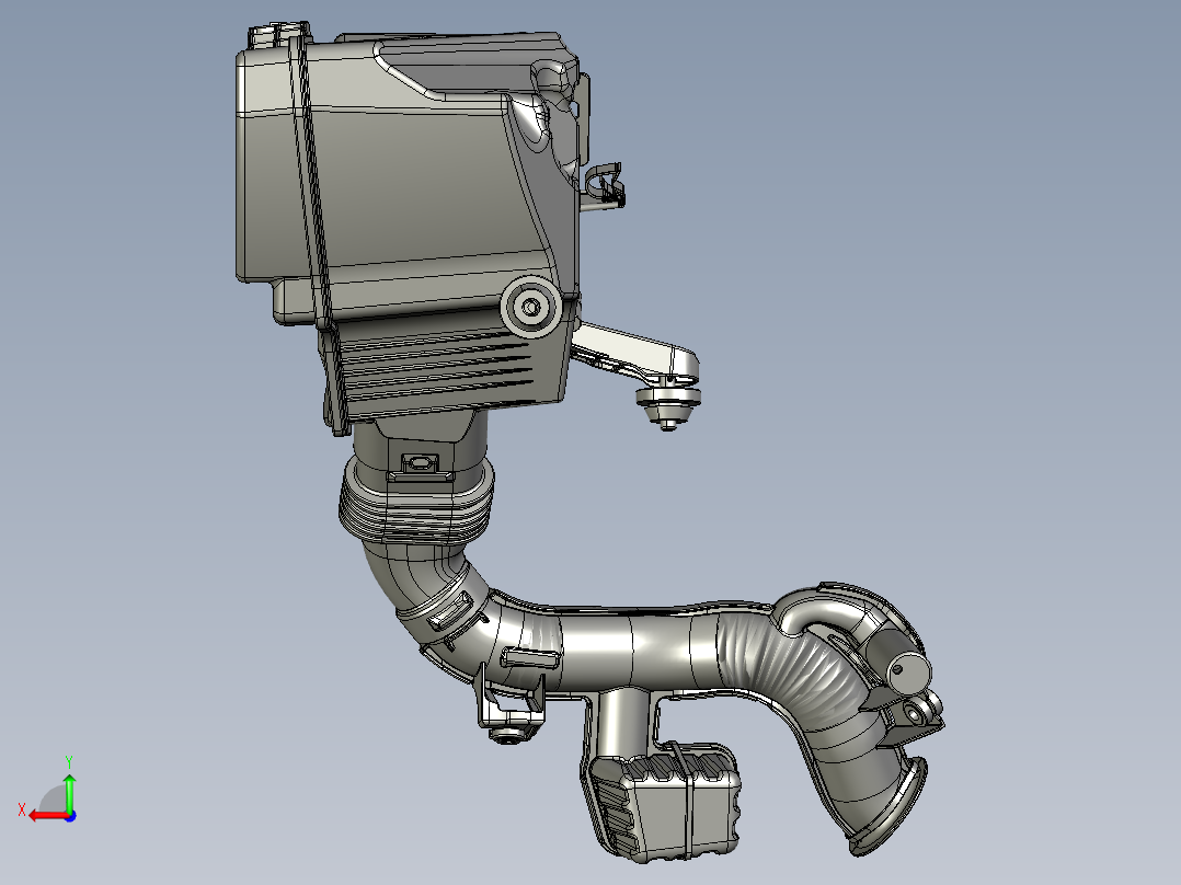 汽车空气过滤总成后视图