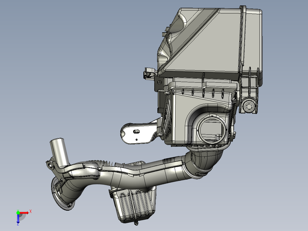 汽车空气过滤总成俯视图