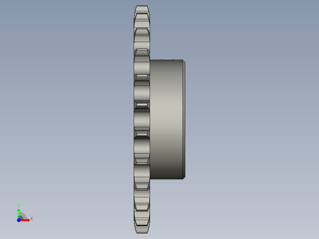 平移减速机链轮08B24齿前视图