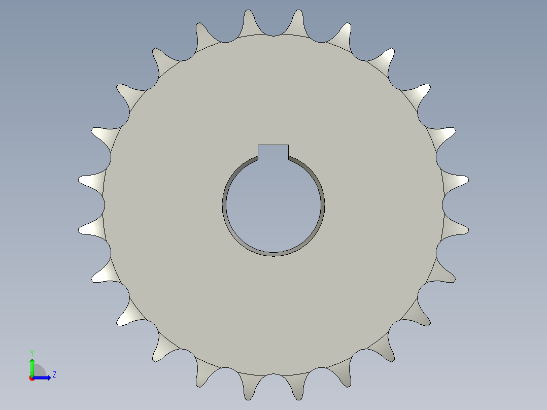 平移减速机链轮08B24齿左视图